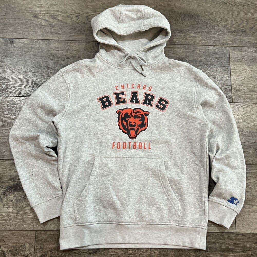 Vintage Y2K Starter Chicago Bears Hoodie Sweatshirt Drawstring NFL - Mens Medium